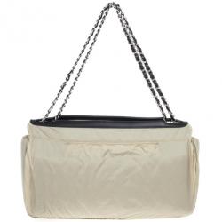 Pre Owned Chanel Black Lambskin Quilted Coco Rain Flap Bag
