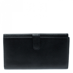 مملوكة مسبقًا  محفظة شانيل طية مزدوجة CC جلد كافيار سوداء