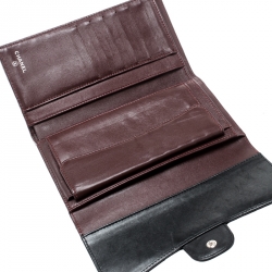 Chanel Black Quilted Leather Reissue Trifold Wallet