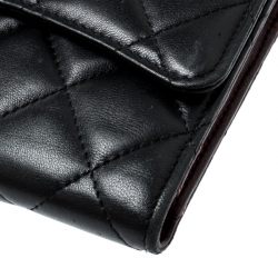 Chanel Black Quilted Leather Reissue Trifold Wallet