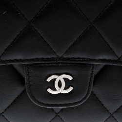 Chanel Black Quilted Leather Reissue Trifold Wallet