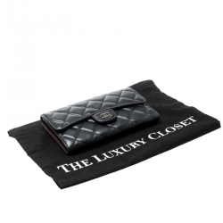 Chanel Black Quilted Leather Reissue Trifold Wallet