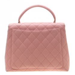 مملوكة مسبقًا Chanel Blush Pink Quilted Leather Jumbo Vintage Kelly Bag