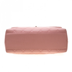 مملوكة مسبقًا Chanel Blush Pink Quilted Leather Jumbo Vintage Kelly Bag