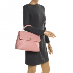 مملوكة مسبقًا Chanel Blush Pink Quilted Leather Jumbo Vintage Kelly Bag