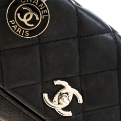 Pre Owned Chanel Black Quilted Leather Classic Single Flap Bag