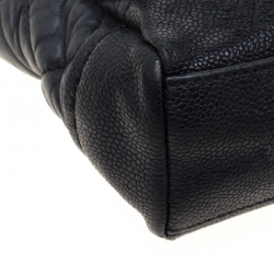 Pre Owned Chanel Black Quilted Leather Classic Single Flap Bag