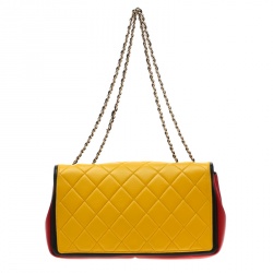 Chanel Multicolor Quilted Leather Medium Graphic Flap Bag