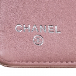 Chanel Blush Pink Caviar Leather CC L Yen Wallet