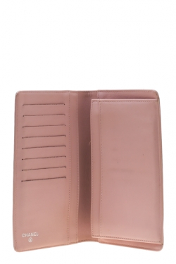 Chanel Blush Pink Caviar Leather CC L Yen Wallet