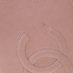 Chanel Blush Pink Caviar Leather CC L Yen Wallet
