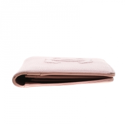 Chanel Blush Pink Caviar Leather CC L Yen Wallet