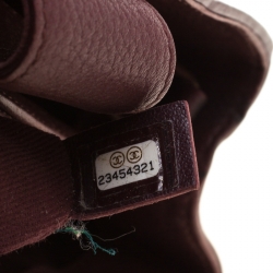 Pre Owned حقيبة شانيل ميني نويه إكسوكيتيف شوبنغ جلد عنابية