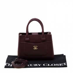 Pre Owned حقيبة شانيل ميني نويه إكسوكيتيف شوبنغ جلد عنابية