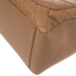 Pre Owned Chanel Camel Beige Caviar Grand Shopper Tote GST Bag