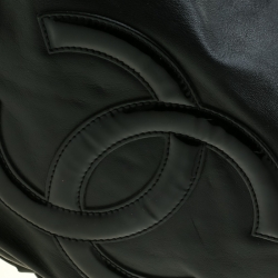 Pre Owned Chanel Black Leather Modern Chain Hobo