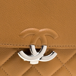 Pre Owned Chanel Caramel Quilted Leather Flap Bag