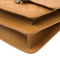 Pre Owned Chanel Caramel Quilted Leather Flap Bag
