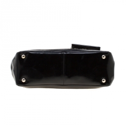 مملوكة مسبقًا Chanel Black/Off White Pony Hair and Patent Leather Chain Tote