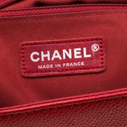 مملوكة مسبقًا Chanel Red Quilted Leather Large Boy Flap Bag