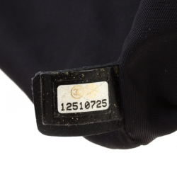 مملوكة مسبقًا حقيبة شانيل باريس بياريتز كانفاس نمط مبطن مبطن أسود كبيرة