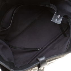 مملوكة مسبقًا حقيبة شانيل باريس بياريتز كانفاس نمط مبطن مبطن أسود كبيرة