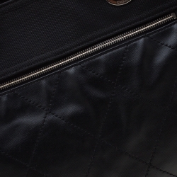 مملوكة مسبقًا حقيبة شانيل باريس بياريتز كانفاس نمط مبطن مبطن أسود كبيرة