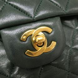 مملوكة مسبقًا Chanel Green Lambskin Medium Flap Bag