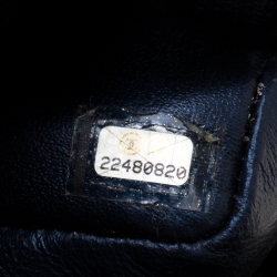 مملوكة مسبقًا Chanel Navy Blue Studded Leather Mini Airline Single Flap Bag