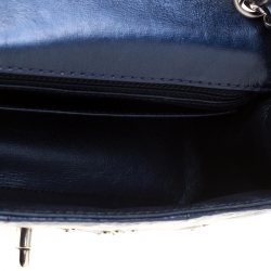 مملوكة مسبقًا Chanel Navy Blue Studded Leather Mini Airline Single Flap Bag