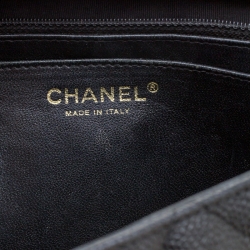 Pre Owned Chanel Black Quilted Leather Jumbo Classic Single Flap Bag