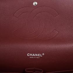 Pre Owned Chanel Rouge Fonce Maxi Classic Flap Bag
