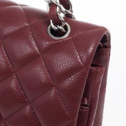 Pre Owned Chanel Rouge Fonce Maxi Classic Flap Bag