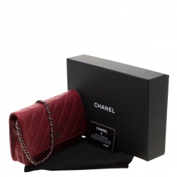 Chanel Red Caviar Leather Wallet On Chain