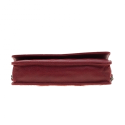 Chanel Red Caviar Leather Wallet On Chain