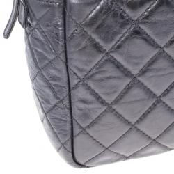 Pre Owned Chanel Silver Metallic Quilted Calfskin Large Reissue Camera Bag