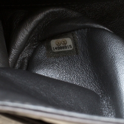 مملوكة مسبقًا حقيبة شانيل قلاب 227 كلاسيكية 2.55 ريإيشو جلد مبطنة رمادية ميتالك