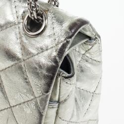Pre Owned Chanel Metallic Silver Reissue Flap Bag