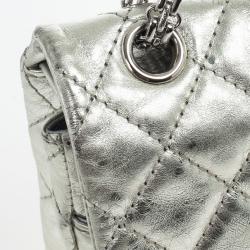 Pre Owned Chanel Metallic Silver Reissue Flap Bag