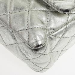 Pre Owned Chanel Metallic Silver Reissue Flap Bag