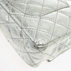 Pre Owned Chanel Metallic Silver Reissue Flap Bag