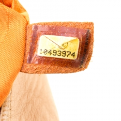 Pre Owned Chanel Beige Quilted Leather Cambon Ligne Bowler Bag