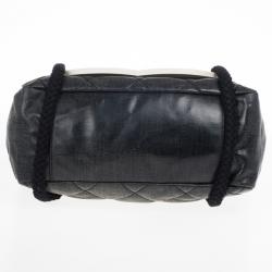 مملوكة مسبقًا Chanel Grey Coated Canvas Large CC White Tote