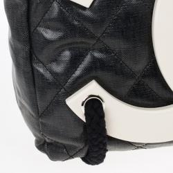 مملوكة مسبقًا Chanel Grey Coated Canvas Large CC White Tote