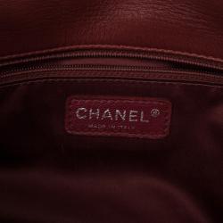 مملوكة مسبقًا Chanel Jumbo Flap Bag Burgundy Lambskin with Pinstripe Stiching