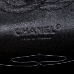 Pre Owned Chanel White/Black Sketch Canvas Karl Lagerfeld Limited Edition Classic Double Flap Bag
