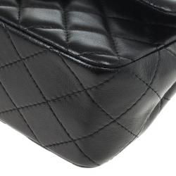 Pre Owned Chanel Black Quilted Leather Mini Flap Classic Bag