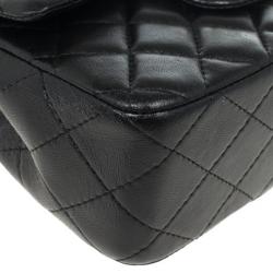 Pre Owned Chanel Black Quilted Leather Mini Flap Classic Bag