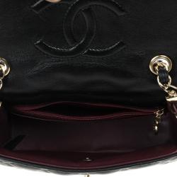 Pre Owned Chanel Black Quilted Leather Mini Flap Classic Bag