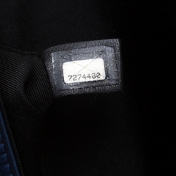 Pre Owned Chanel Blue/Black Satin Ice Cube Limited Edition Flap Bag